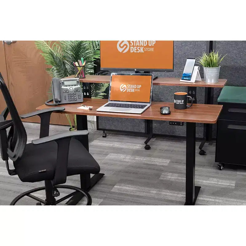 Bureau Debout Compact Électrique Programmable à Deux Niveaux Stand Up Desk Store (122 cm de Large)