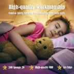 Costway Lit de plateforme rembourré pour enfants, motif baies, mobilier de chambre d'enfant