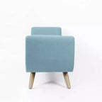 Banc de rangement moderne HomePop avec pieds en bois