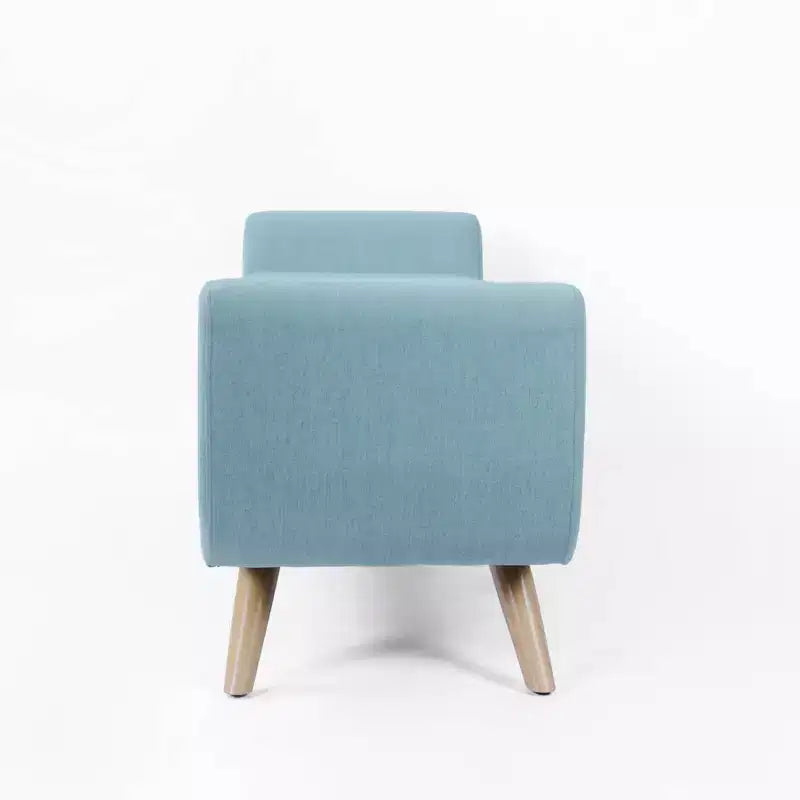 Banc de rangement moderne HomePop avec pieds en bois