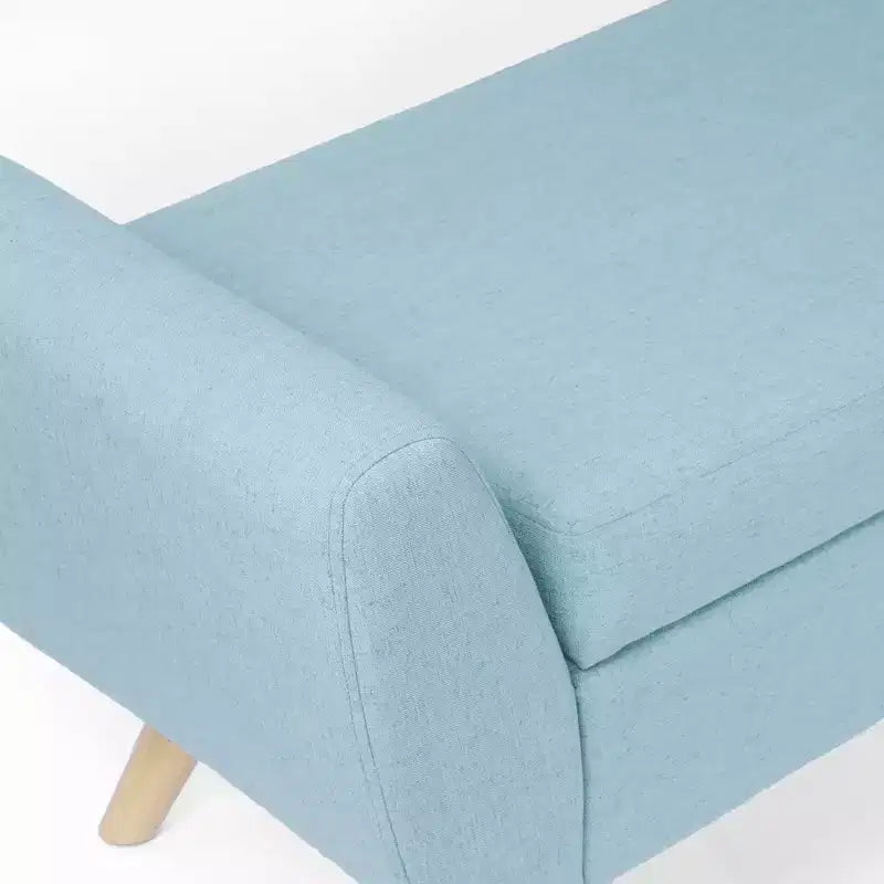 Banc de rangement moderne HomePop avec pieds en bois
