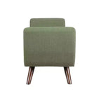 Banc de rangement moderne HomePop avec pieds en bois
