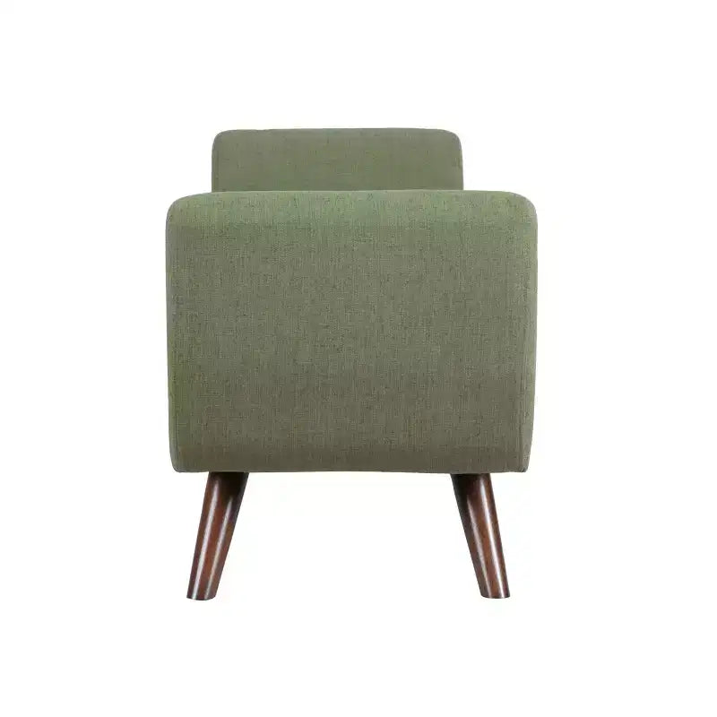 Banc de rangement moderne HomePop avec pieds en bois