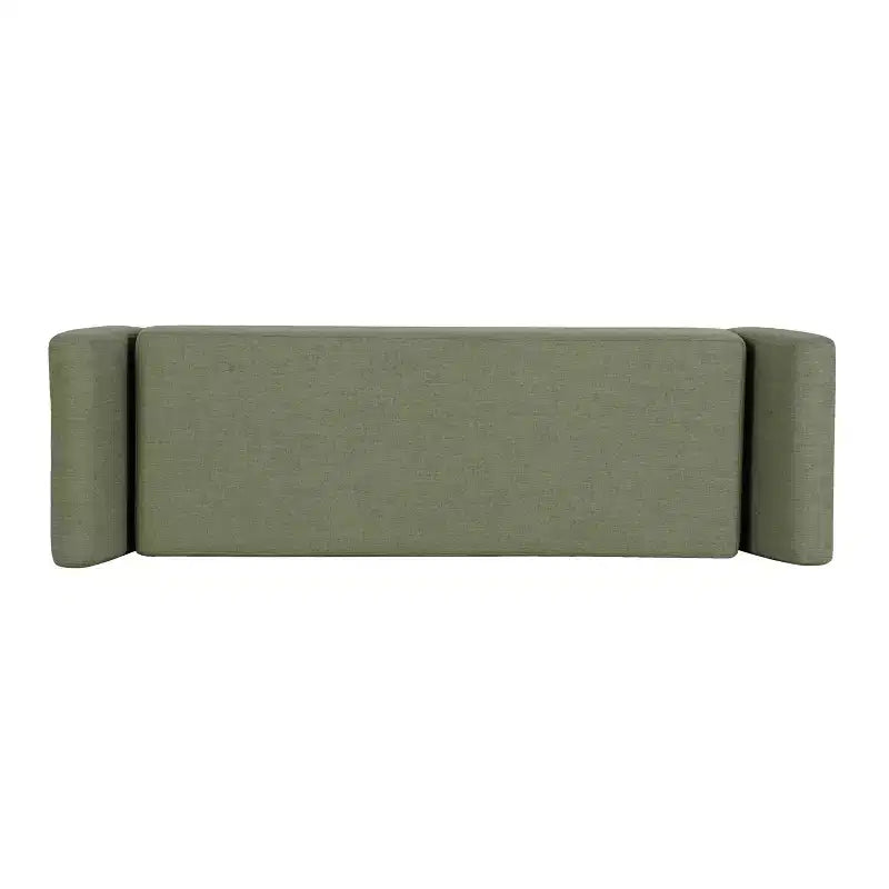 Banc de rangement moderne HomePop avec pieds en bois