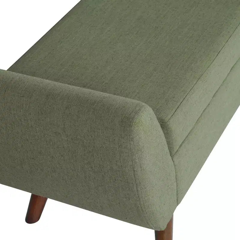 Banc de rangement moderne HomePop avec pieds en bois