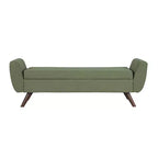 Banc de rangement moderne HomePop avec pieds en bois
