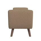 Banc de rangement moderne HomePop avec pieds en bois