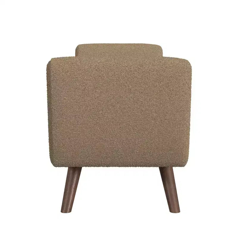 Banc de rangement moderne HomePop avec pieds en bois