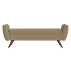 Banc de rangement moderne HomePop avec pieds en bois