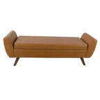 Banc de rangement moderne HomePop avec pieds en bois