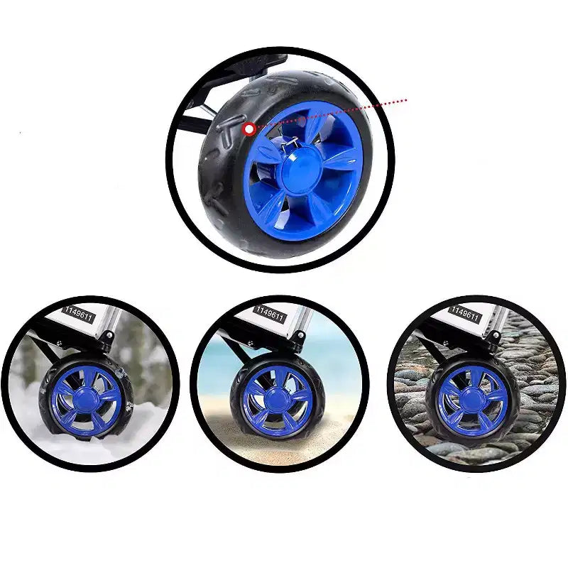 dbest products Chariot de courses pliable plus grand avec roues et sac amovible, diable personnel roulant