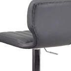 Merrick Lane Lot de deux tabourets de bar pivotants avec dossier à surpiqûres verticales et base chromée réglable avec repose-pieds