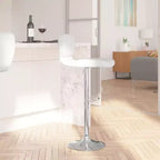 Merrick Lane Lot de deux tabourets de bar pivotants avec dossier à surpiqûres verticales et base chromée réglable avec repose-pieds