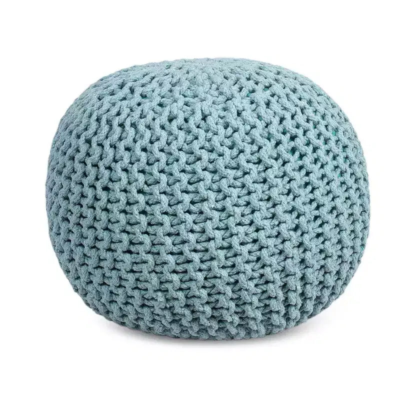 BirdRock Home Round Pouf Foot Stool Ottoman - Sage Green