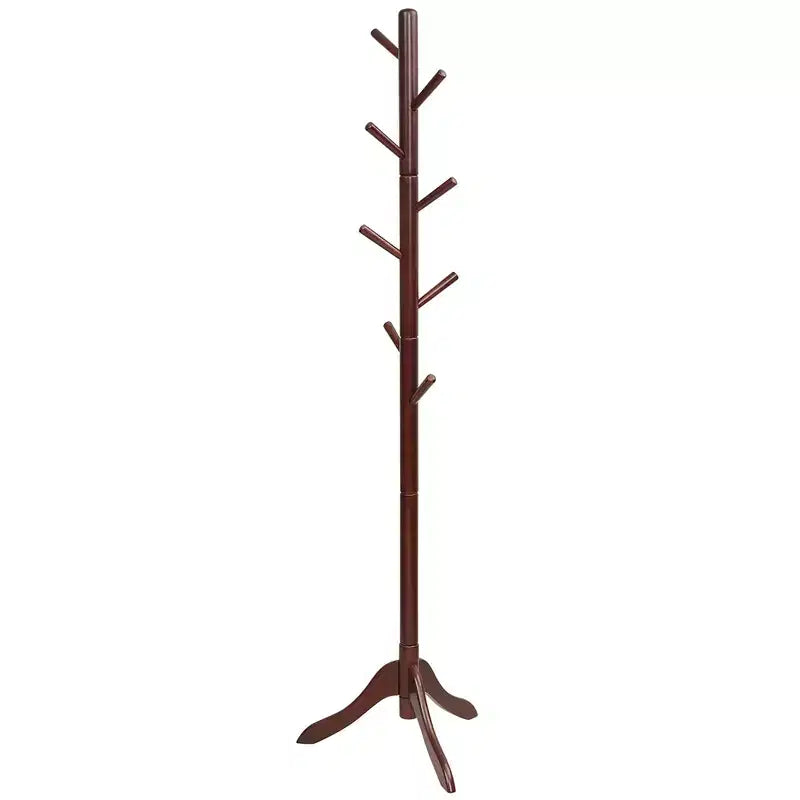 Porte-manteau en bois Costway, arbre d'entrée avec 8 crochets et 2 hauteurs réglables, gris/marron
