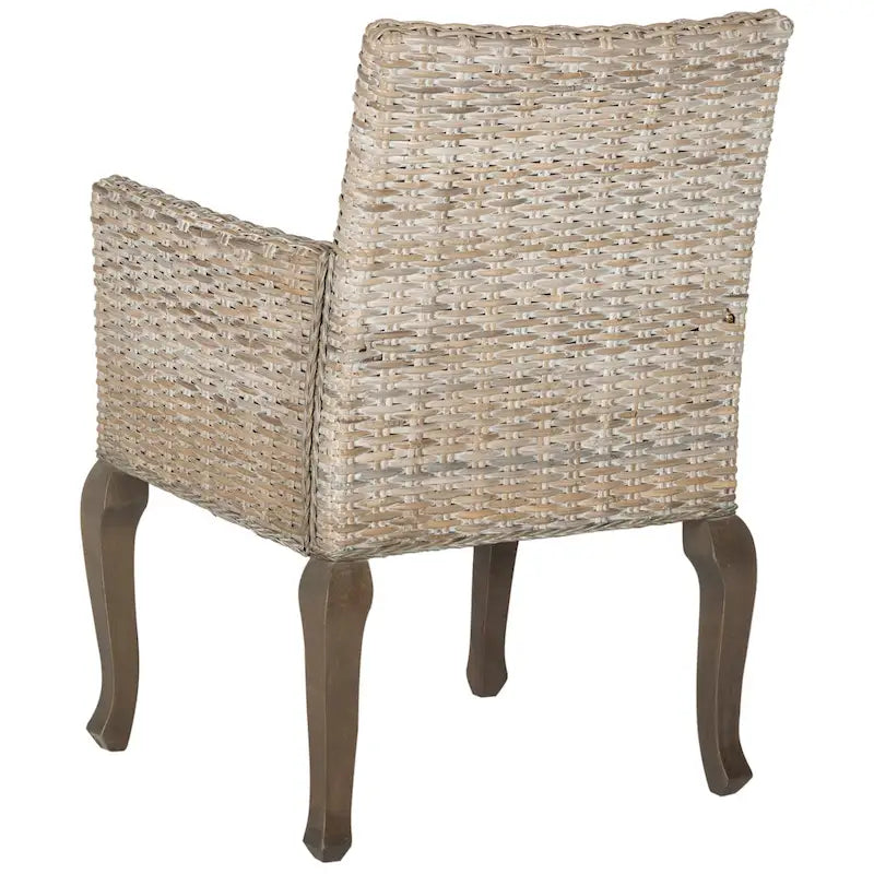 Chaise de salle à manger naturelle Alearda de SAFAVIEH (Lot de 2) - 23 x 24.4 x 34 - 23L x 24P x 34H