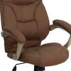 Chaise de bureau ergonomique exécutive Emma et Oliver à dossier haut avec base et accoudoirs en nylon argenté