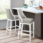 Lot de 2 tabourets de bar hauts Ellie avec dossier - Alaterre Furniture