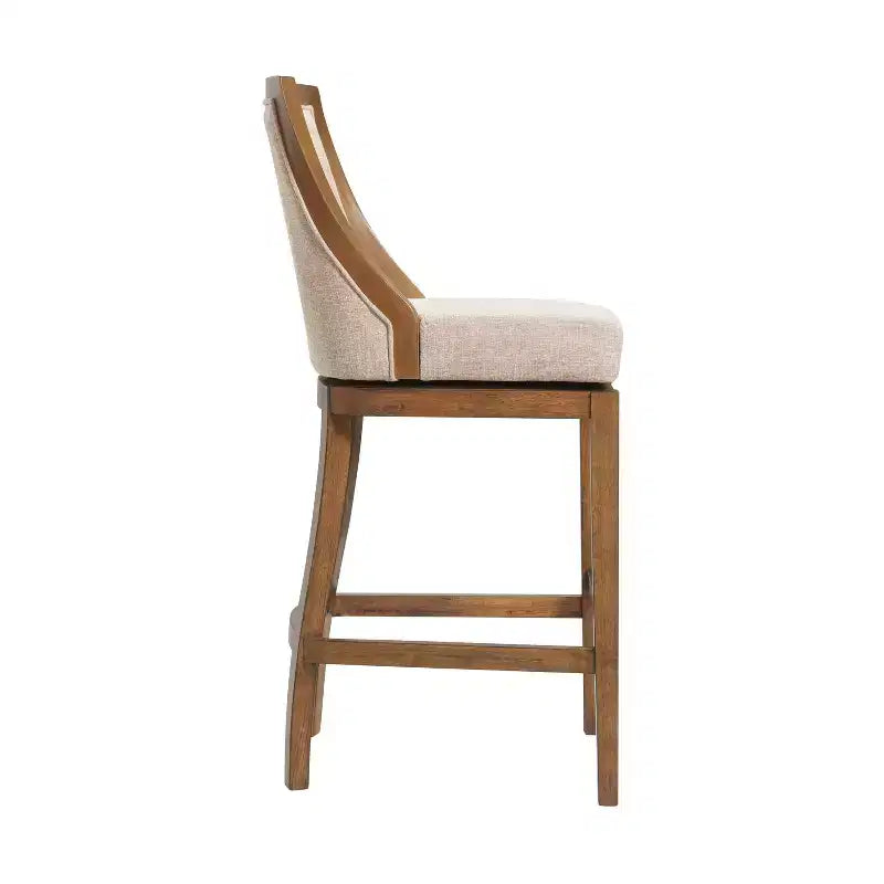 Lot de 2 tabourets de bar hauts Ellie avec dossier - Alaterre Furniture