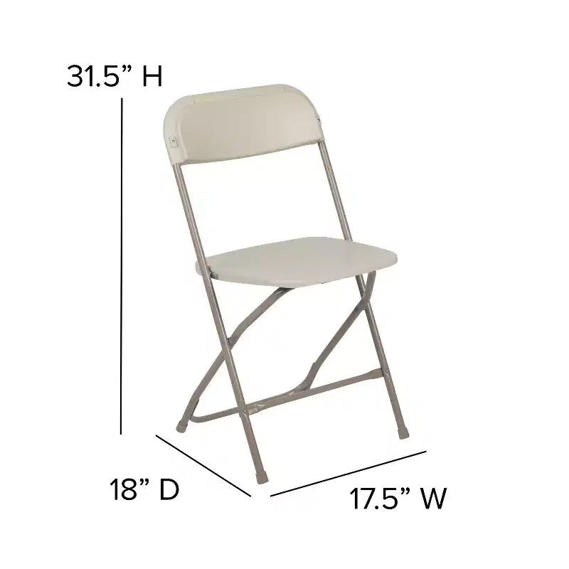 Chaise pliante en plastique Emma et Oliver de 295 kg, qualité supérieure, pour maison et événements (lot de 4)