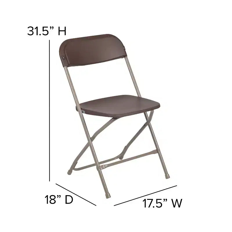Chaise pliante en plastique Emma et Oliver de 295 kg, qualité supérieure, pour maison et événements (lot de 4)
