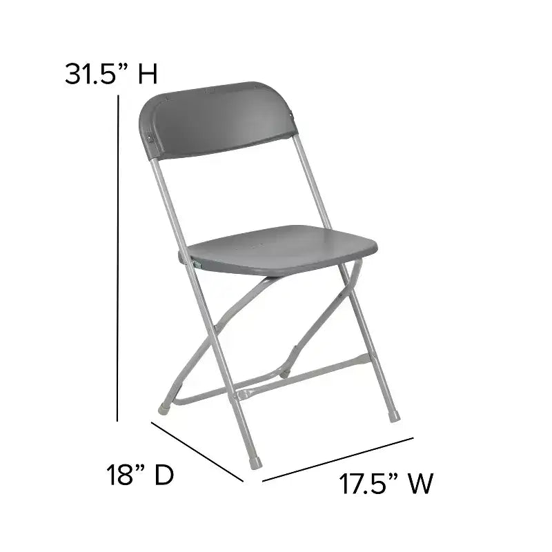 Chaise pliante en plastique Emma et Oliver de 295 kg, qualité supérieure, pour maison et événements (lot de 4)
