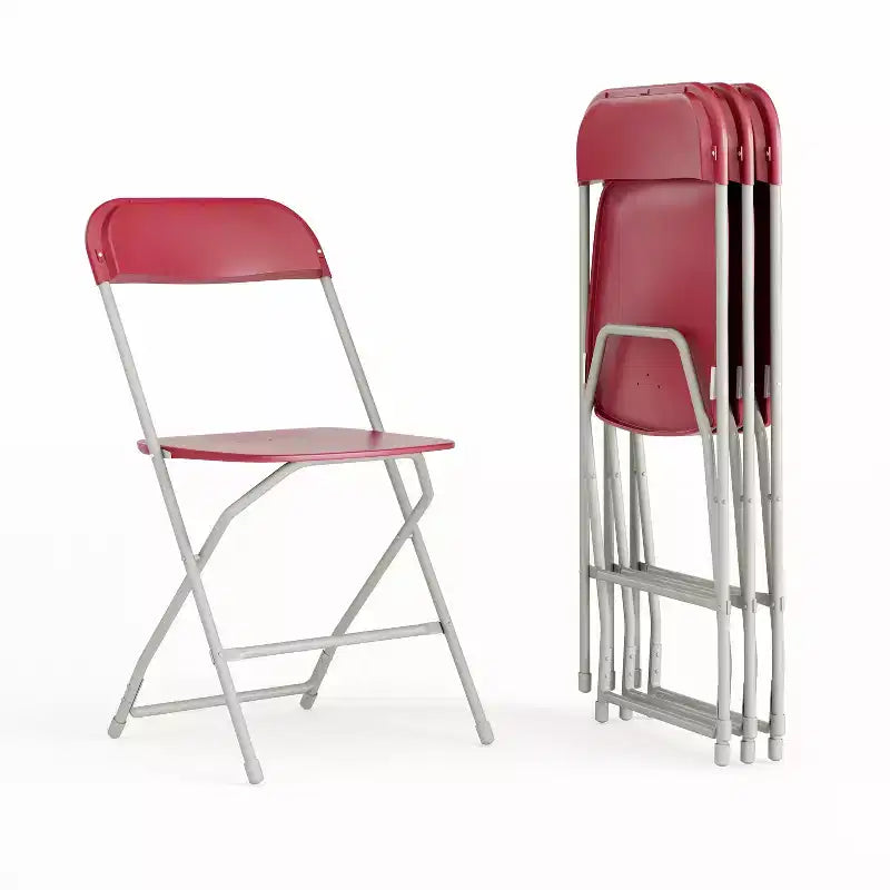 Chaise pliante en plastique Emma et Oliver de 295 kg, qualité supérieure, pour maison et événements (lot de 4)