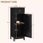 Meuble bas de salle de bain Yaheetech avec tiroir et porte à persienne unique