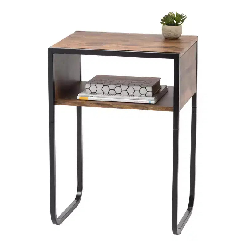 Table d'appoint IRIS USA en bois et métal, marron