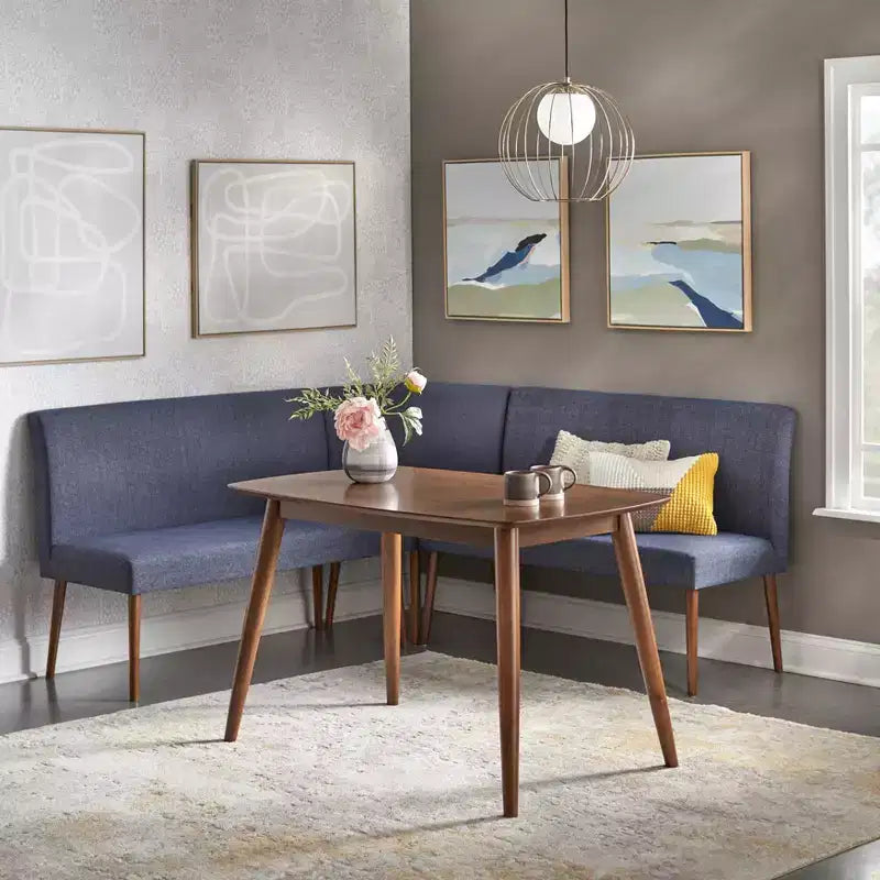 Banc de salle à manger capitonné Buylateral Ripton style Mid-Century Modern