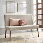 Banc de salle à manger capitonné Buylateral Ripton style Mid-Century Modern