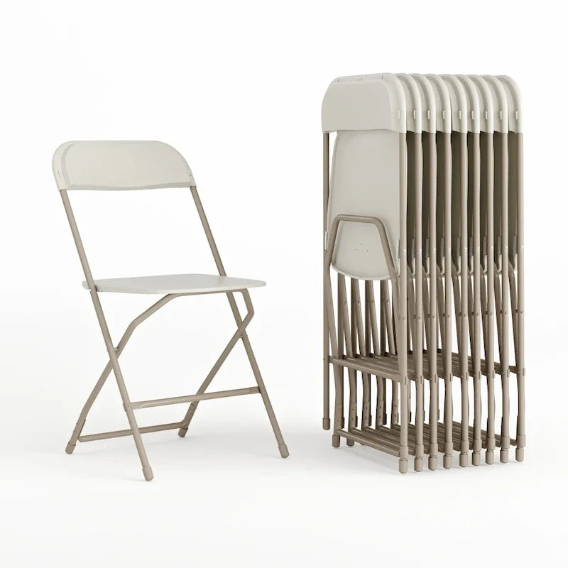 Chaise pliante en plastique – Lot de 10 – Capacité de poids de 295 kg – Chaise d'événement