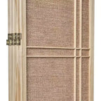 Séparateur de pièce Legacy Decor avec insert en rotin tissé