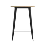 Table de bar Emma et Oliver, 30" ronde, plateau en polyrésine tout temps avec base en acier, utilisation intérieure/extérieure