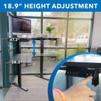 Mount-It! Bureau électrique réglable en hauteur pour les coins, bureau assis-debout automatique avec réglage ergonomique en douceur de la hauteur de 72 à 120 cm