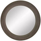 Uttermost Empire Matte Metallic Silver 34 Round Wall Mirror
