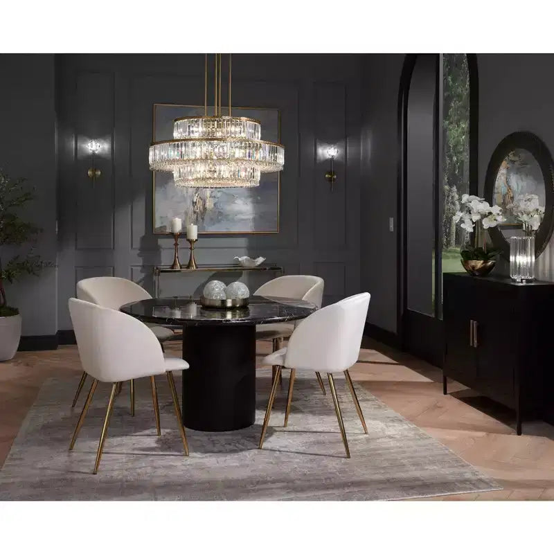 Miroir mural rond Uttermost Empire, finition argent mat métallisé, 34 po