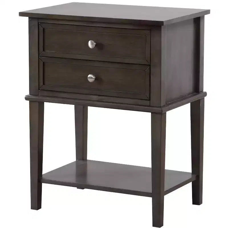 Table de chevet à 2 tiroirs Newton de Passion Furniture (71,1 cm H x 55,9 cm L x 40,6 cm P)