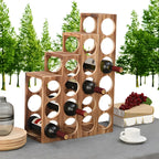 Présentoir à Vin Empilable en Bois Naturel pour Comptoir