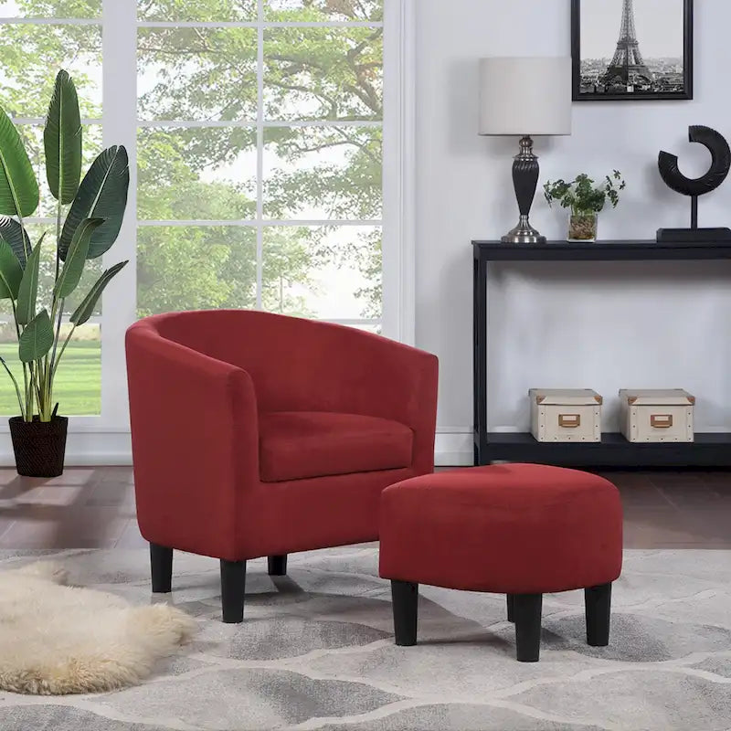 Fauteuil d'appoint Churchill avec ottoman Convenience Concepts