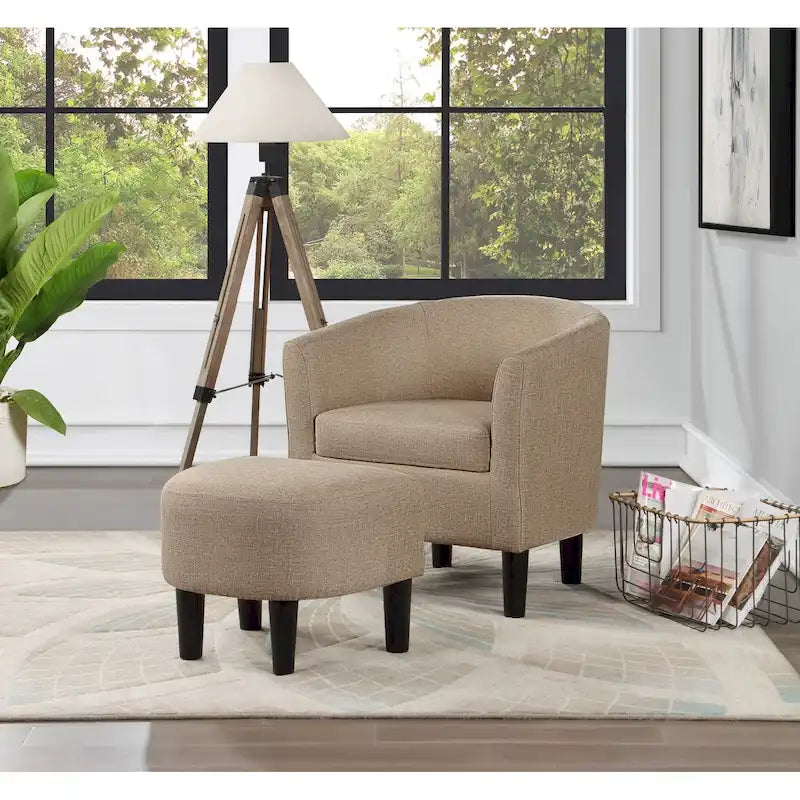 Fauteuil d'appoint Churchill avec ottoman Convenience Concepts