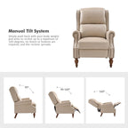 Fauteuil inclinable manuel en similicuir végétalien Terri par HULALA HOME