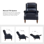 Fauteuil inclinable manuel en similicuir végétalien Terri par HULALA HOME