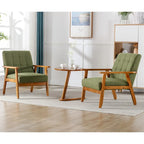 Lot de 2 fauteuils d'appoint modernes du milieu du siècle avec table d'appoint
