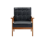 Lot de 2 fauteuils d'appoint modernes du milieu du siècle avec table d'appoint