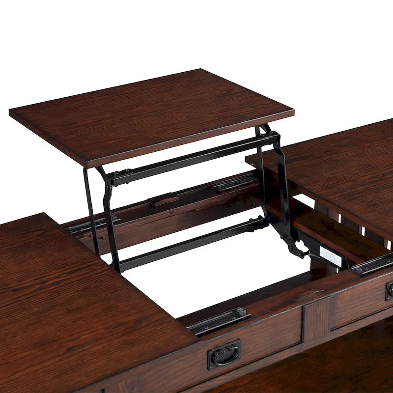Table basse relevable en bois DH BASIC, 46 pouces