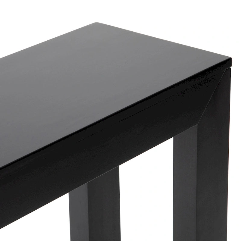 Console moderne en pin massif de 56 po, finition à faible teneur en COV, design minimaliste
