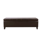 Banc coffre de rangement York en cuir reconstitué par Christopher Knight Home