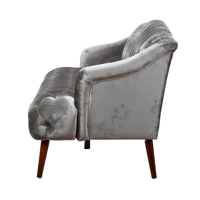 Canapé Adelia en velours capitonné style moderne glamour de Christopher Knight Home