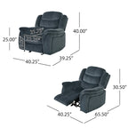 Fauteuil inclinable planeur en acier Hawthorne par Christopher Knight Home